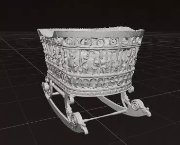 Royal Handcrafted Cradle 3D model_10