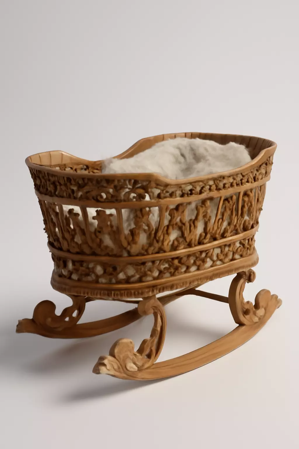 Royal Handcrafted Cradle 3D model_2