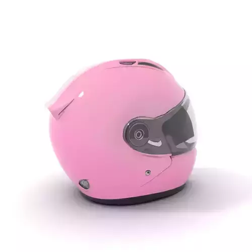 Pink Motorcycle Helmet model pack Low-poly 3D model