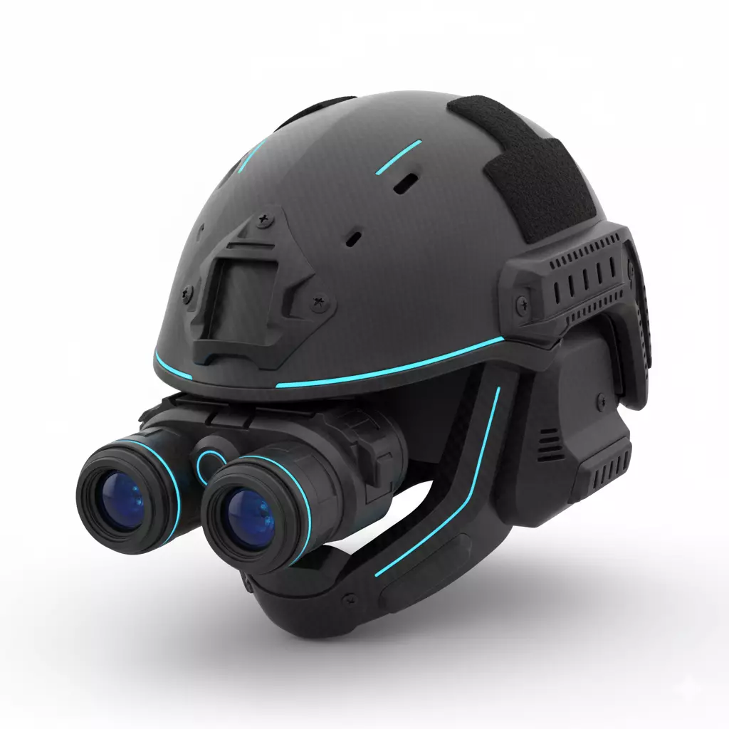 High Tech Night Vision Combat Helmet 3D Model Low-poly 3D model_0