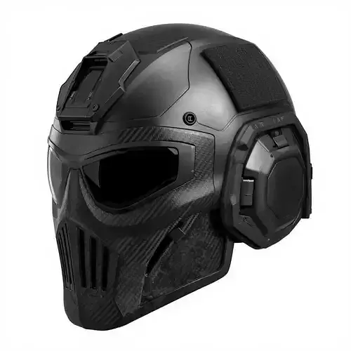 Carbon Fiber Assault Helmet 3D Model Tactical Headgear