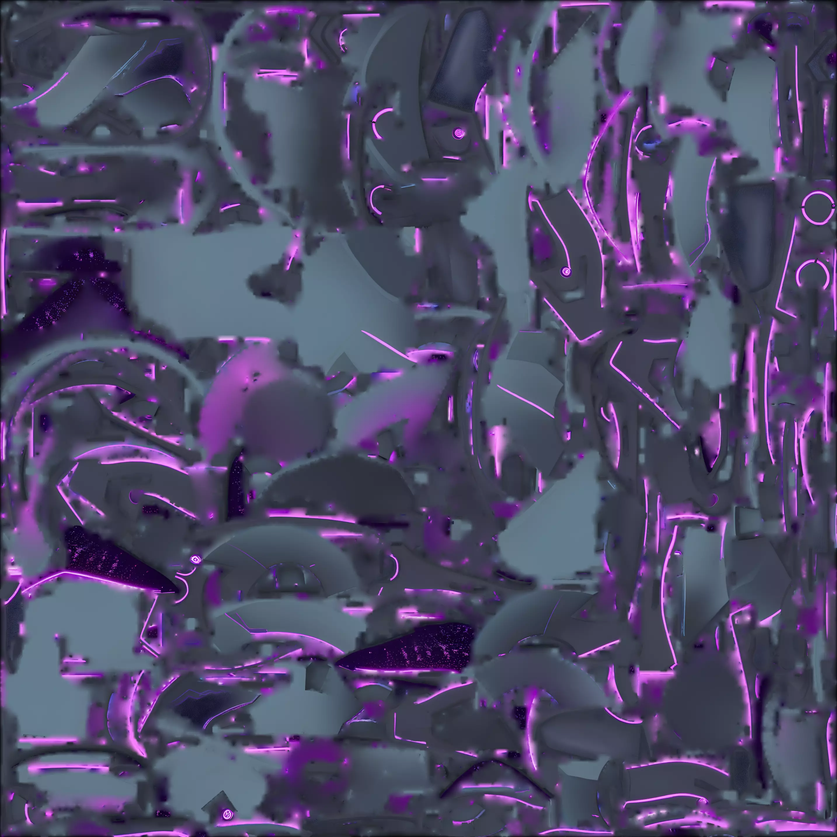 Tactical Neon Stealth Helmet 3D Model Cyber Vigilante Headgear Low-poly 3D model_1