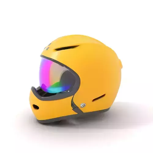 Yellow Racing Helmet model pack Low-poly 3D model
