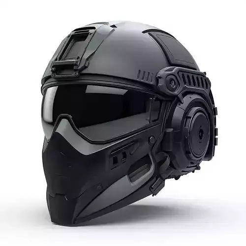 Tactical Reconnaissance Helmet 3D Model Elite Stealth 
