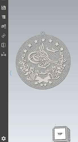 Pendant gold coin with arabic calligraphy 3D print model