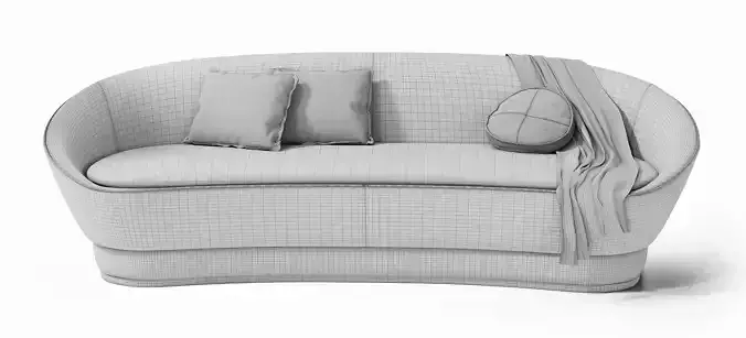 Sofa Baxter janette and floor lamp 3D model 5