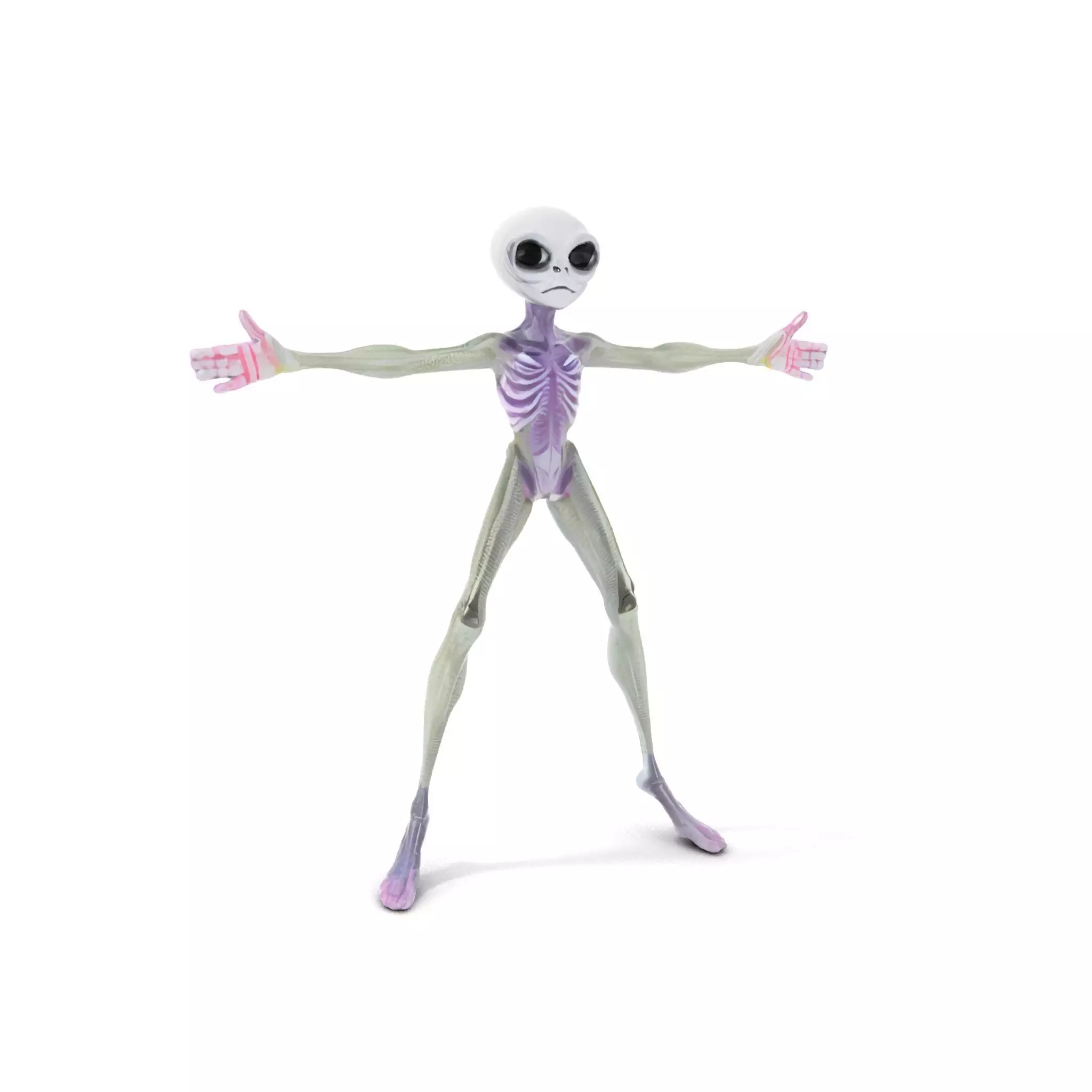 Alien Creature Gray model pack Low-poly 3D model_0