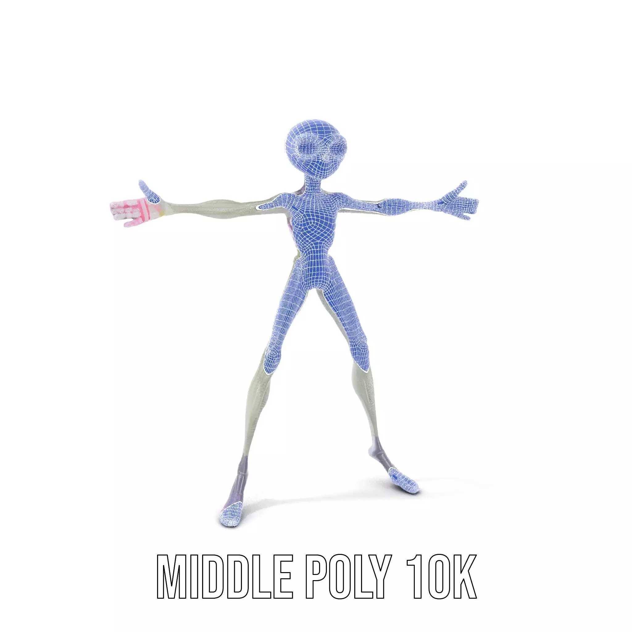 Alien Creature Gray model pack Low-poly 3D model_25