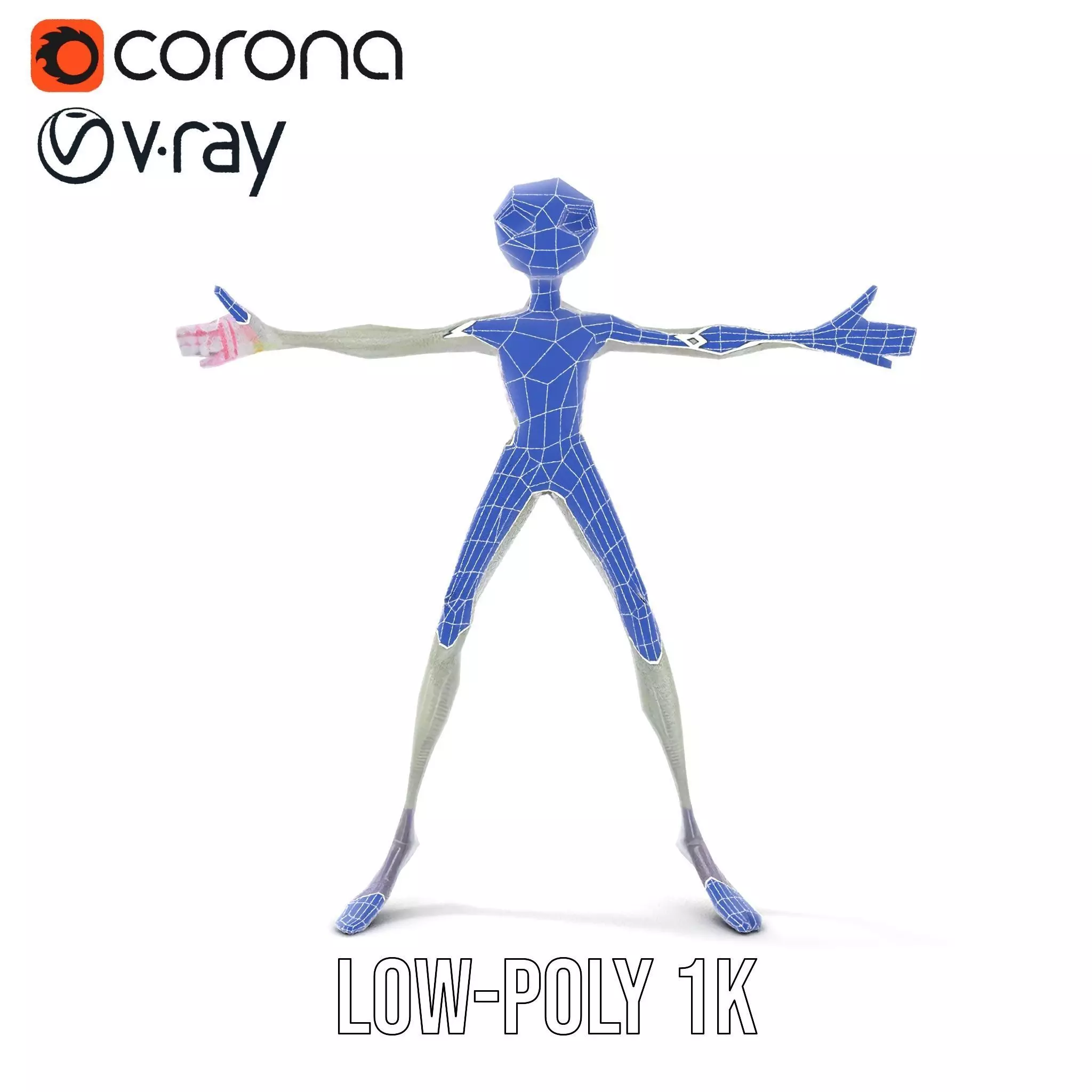 Alien Creature Gray model pack Low-poly 3D model_31