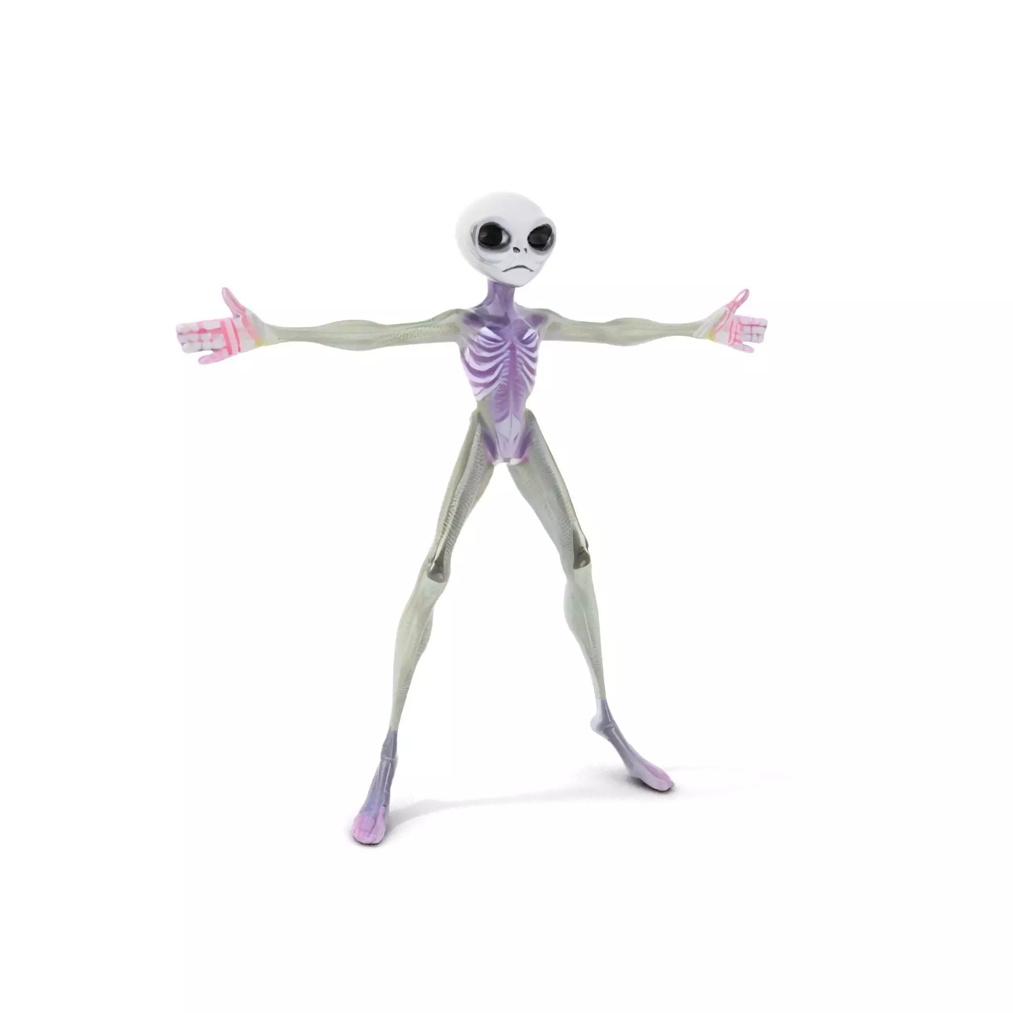 Alien Creature Gray model pack Low-poly 3D model_7