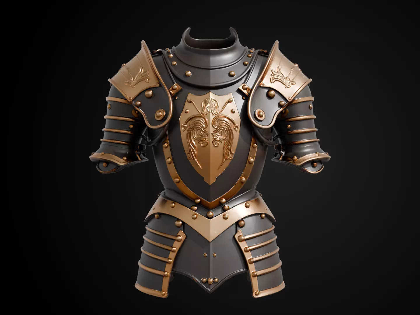 Stylized Medieval Armor - Royal Knight 3D print model_12