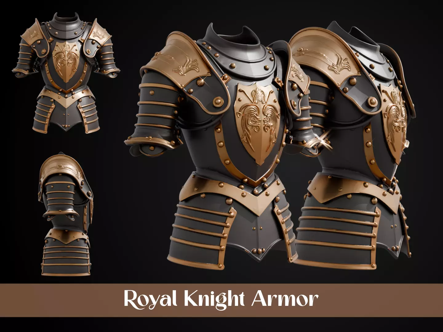 Stylized Medieval Armor - Royal Knight 3D print model_0