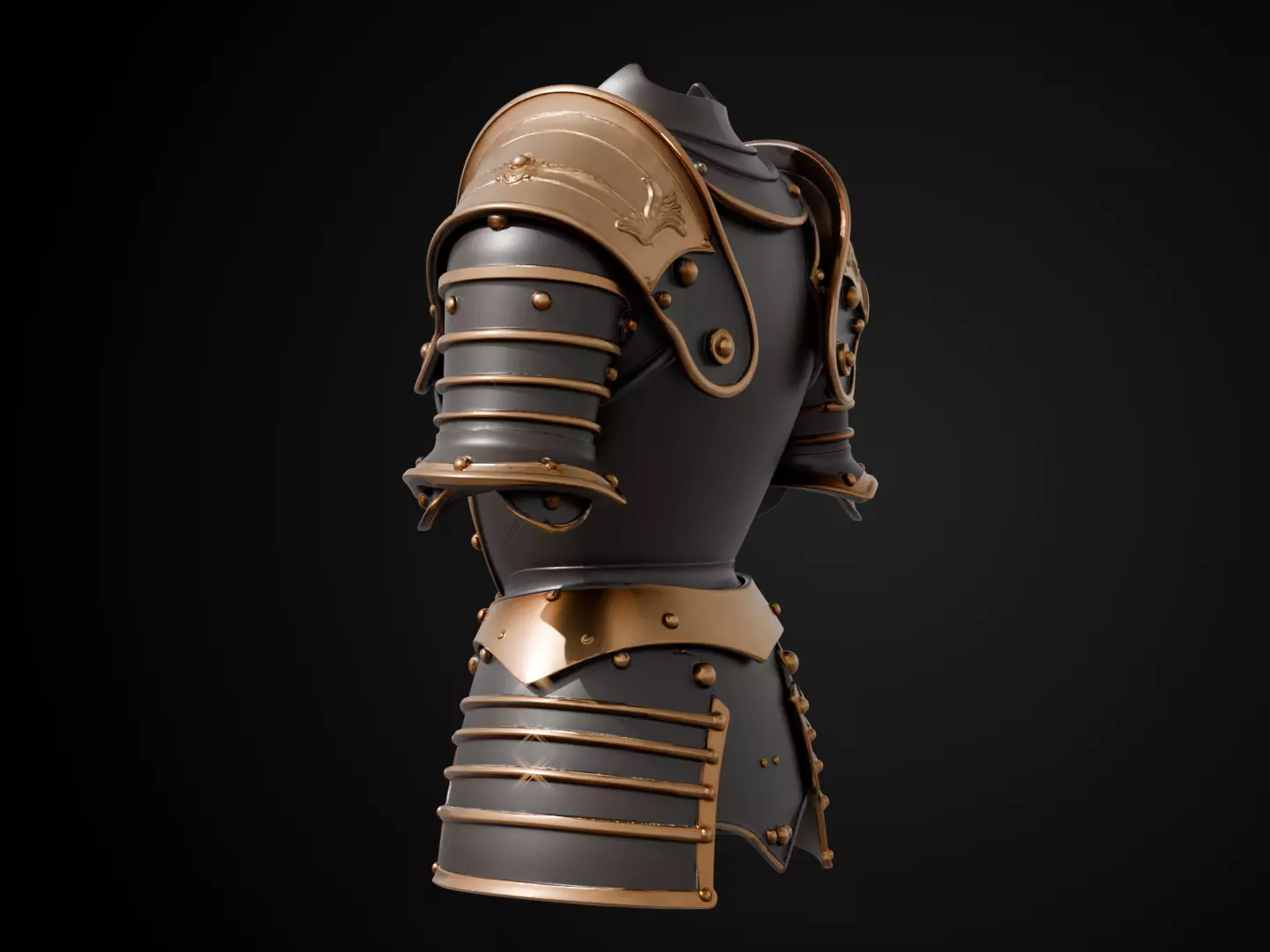 Stylized Medieval Armor - Royal Knight 3D print model_8