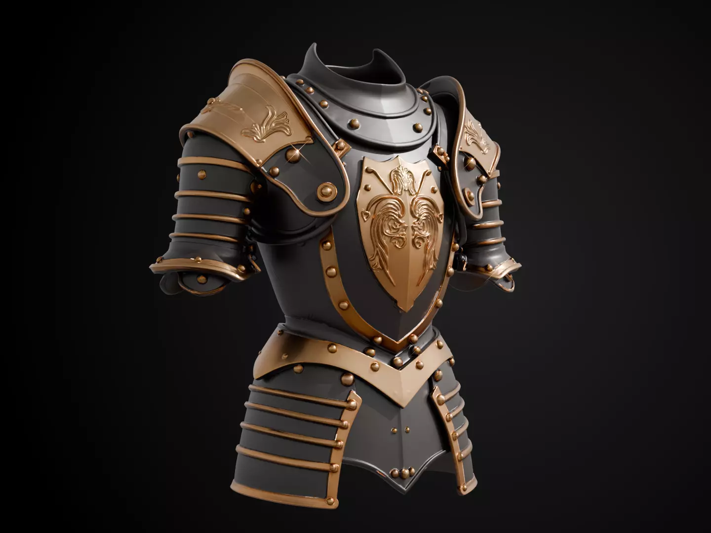 Stylized Medieval Armor - Royal Knight 3D print model_1