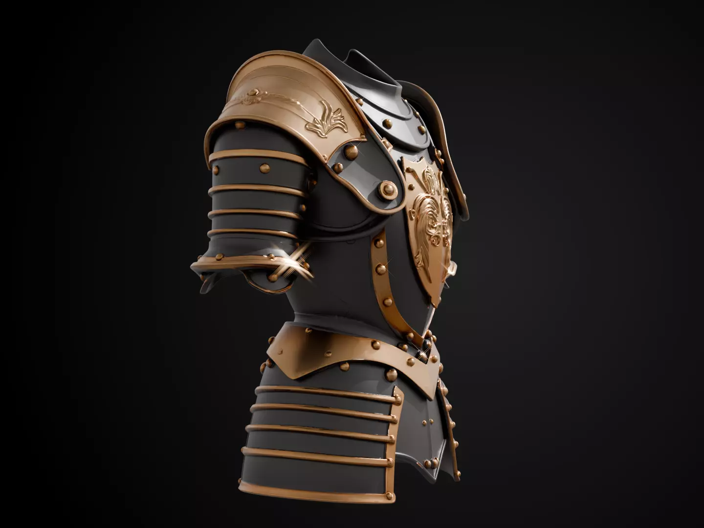 Stylized Medieval Armor - Royal Knight 3D print model_2