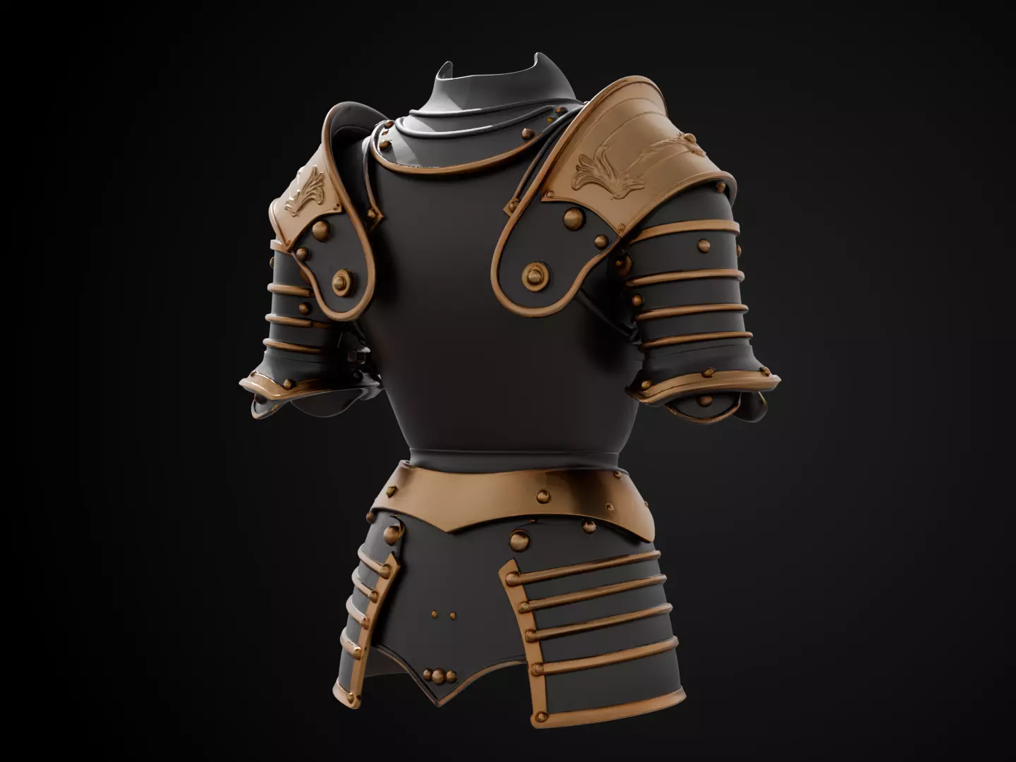 Stylized Medieval Armor - Royal Knight 3D print model_5