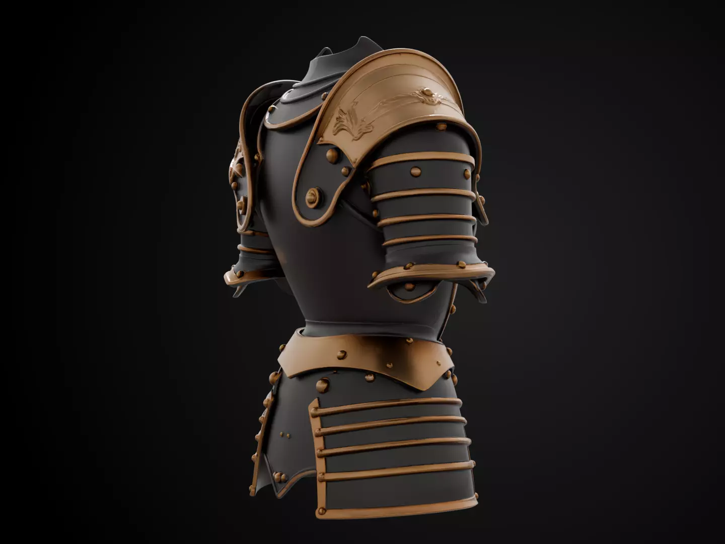 Stylized Medieval Armor - Royal Knight 3D print model_4