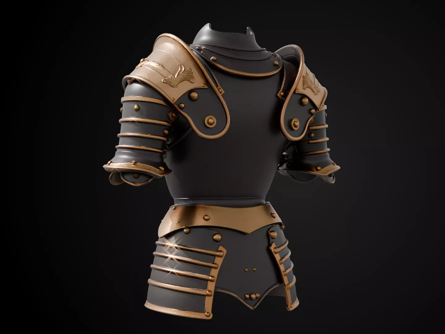 Stylized Medieval Armor - Royal Knight 3D print model_7