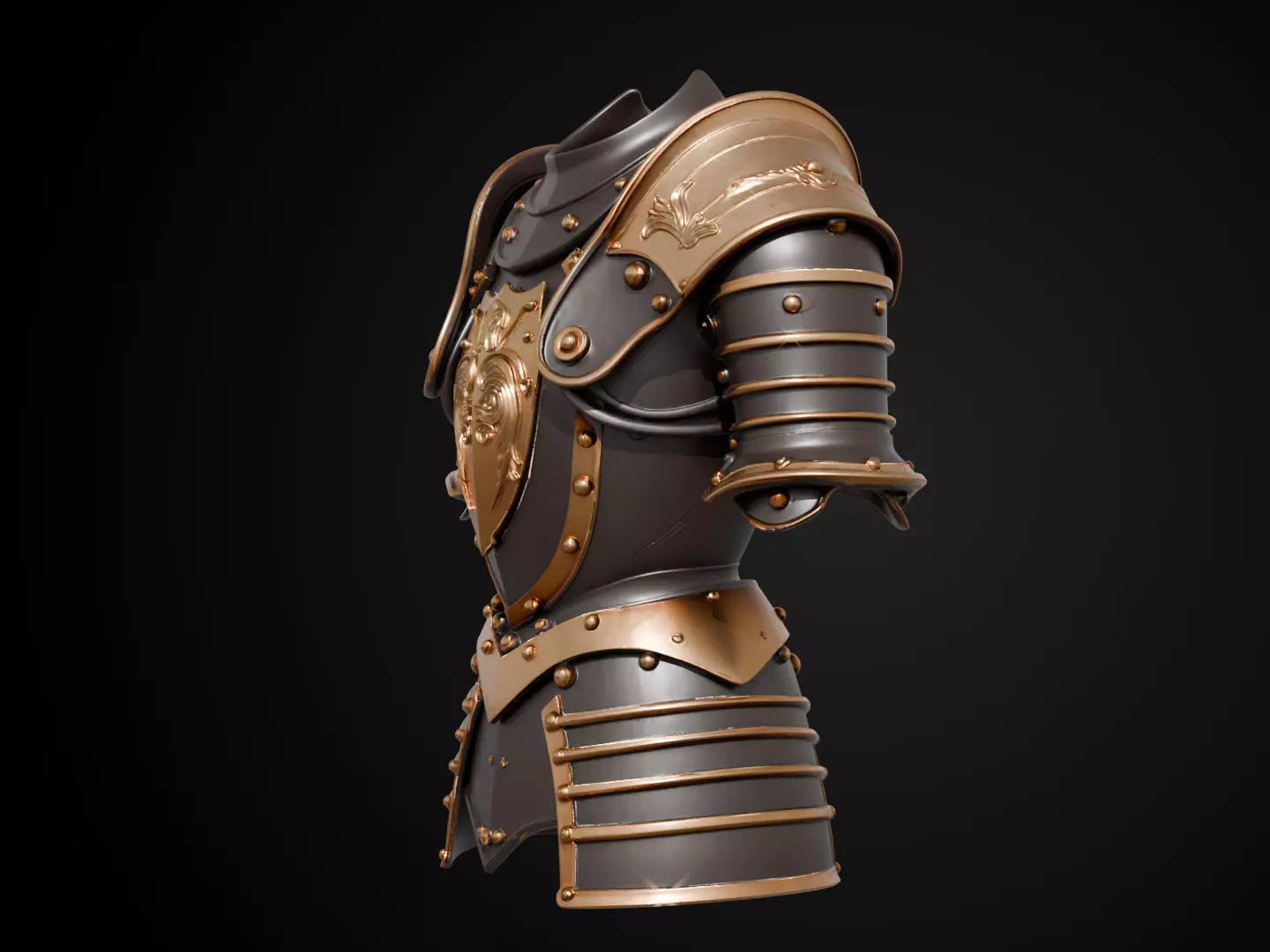 Stylized Medieval Armor - Royal Knight 3D print model_10