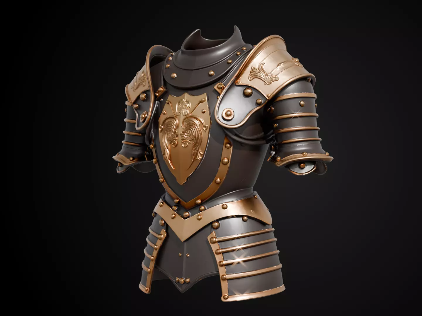 Stylized Medieval Armor - Royal Knight 3D print model_11