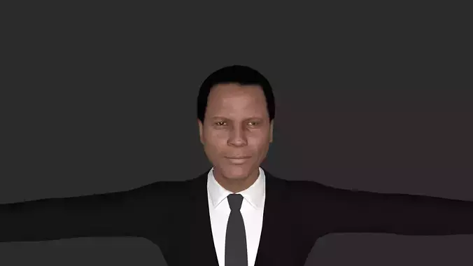 Sidney Poitier  Hyper Realistic Full Body  Rigged 3D Character 3D model