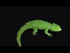 Leaf Armadillo lizard  Low-poly 3D model_5
