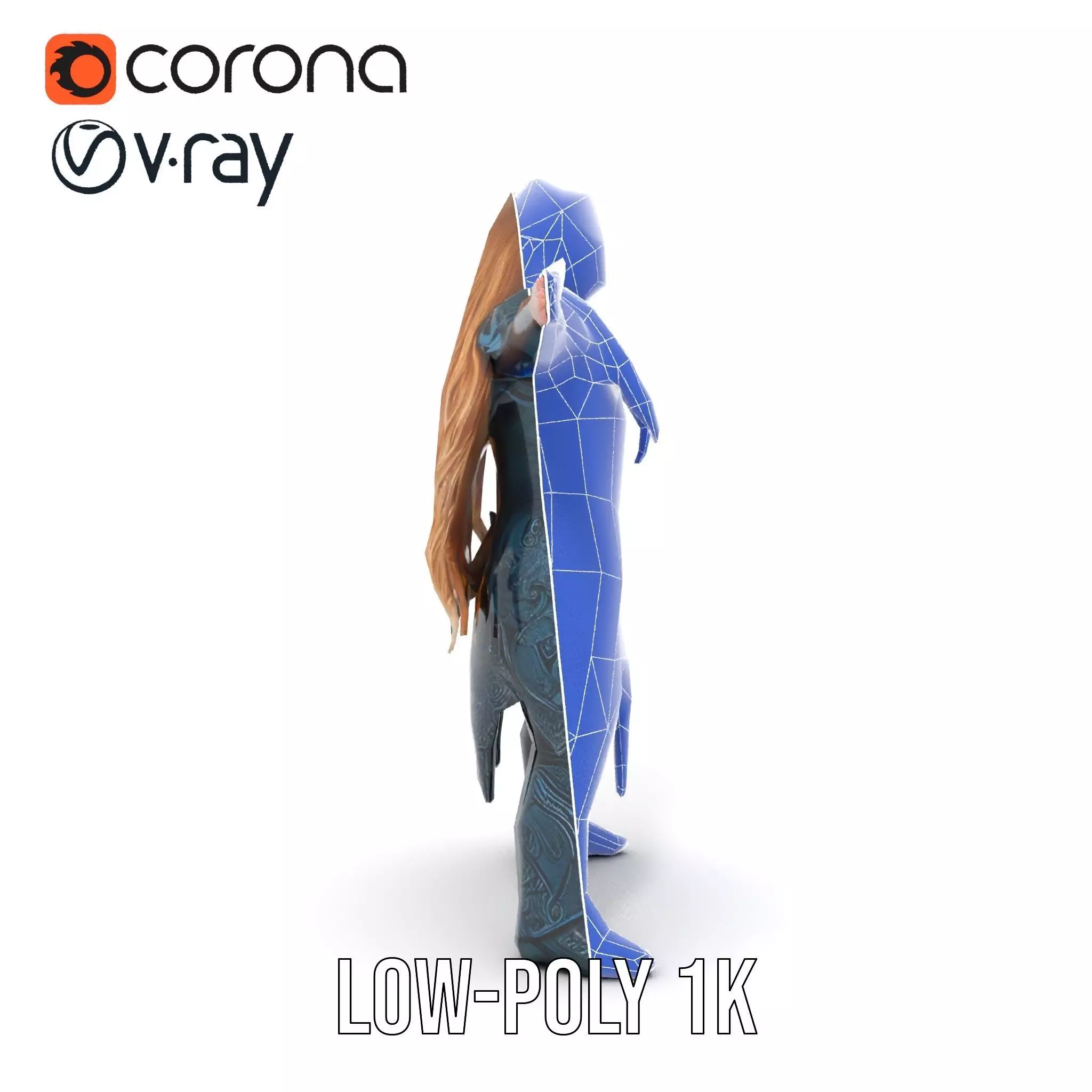 Elven Warrior Armor model pack Low-poly 3D model_21