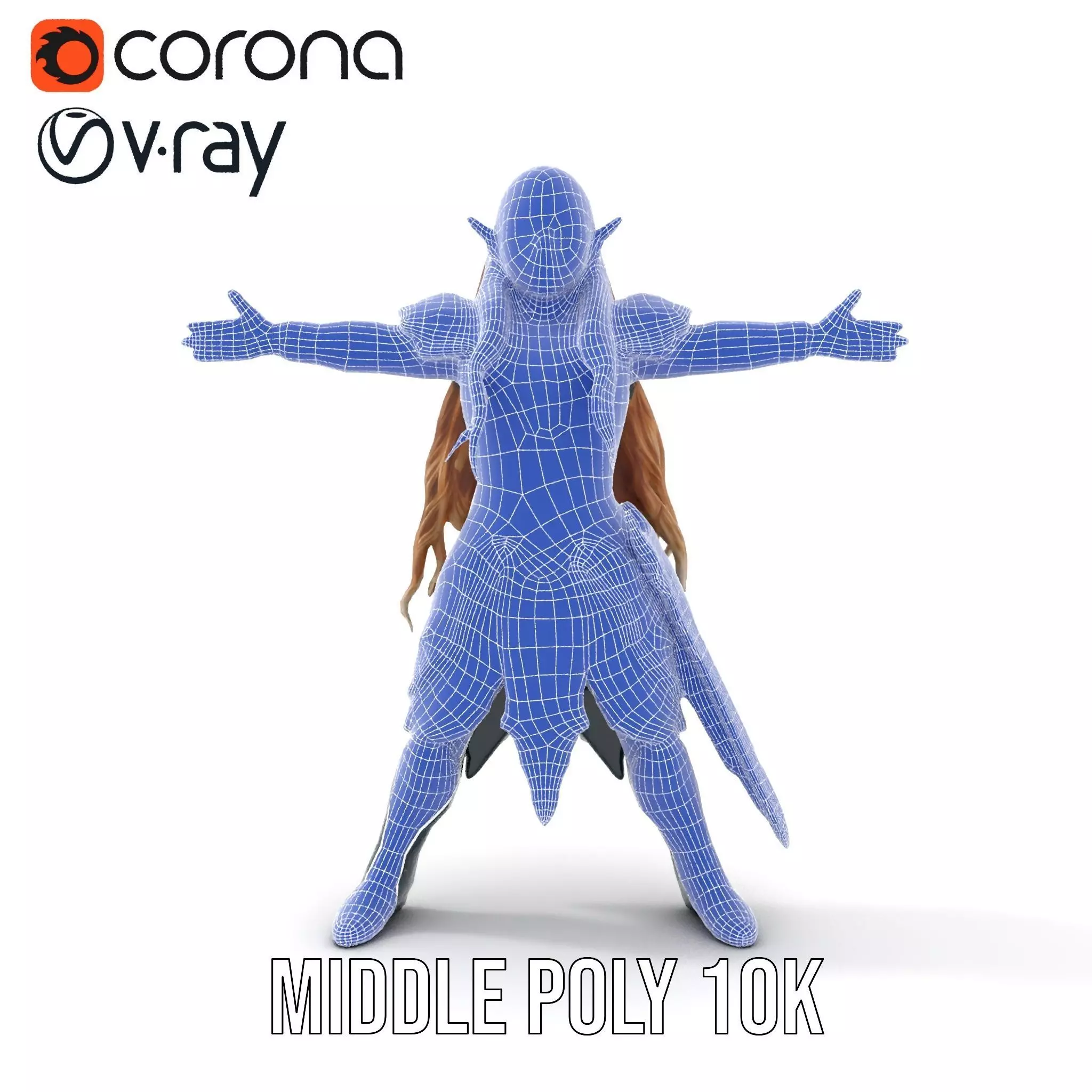 Elven Warrior Armor model pack Low-poly 3D model_31