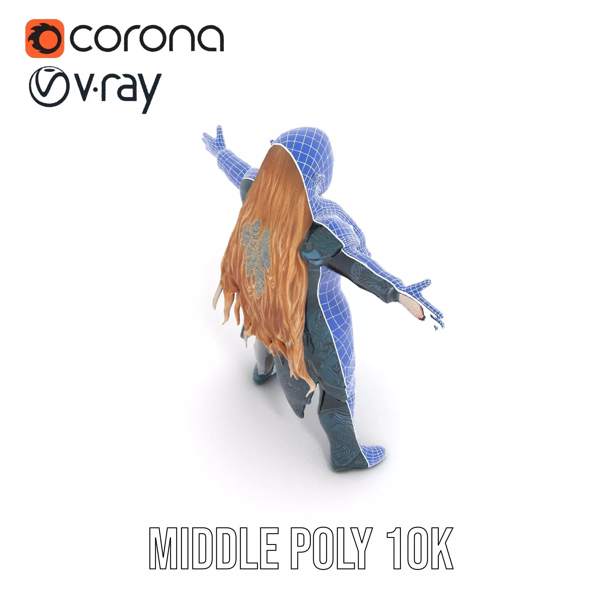 Elven Warrior Armor model pack Low-poly 3D model_20