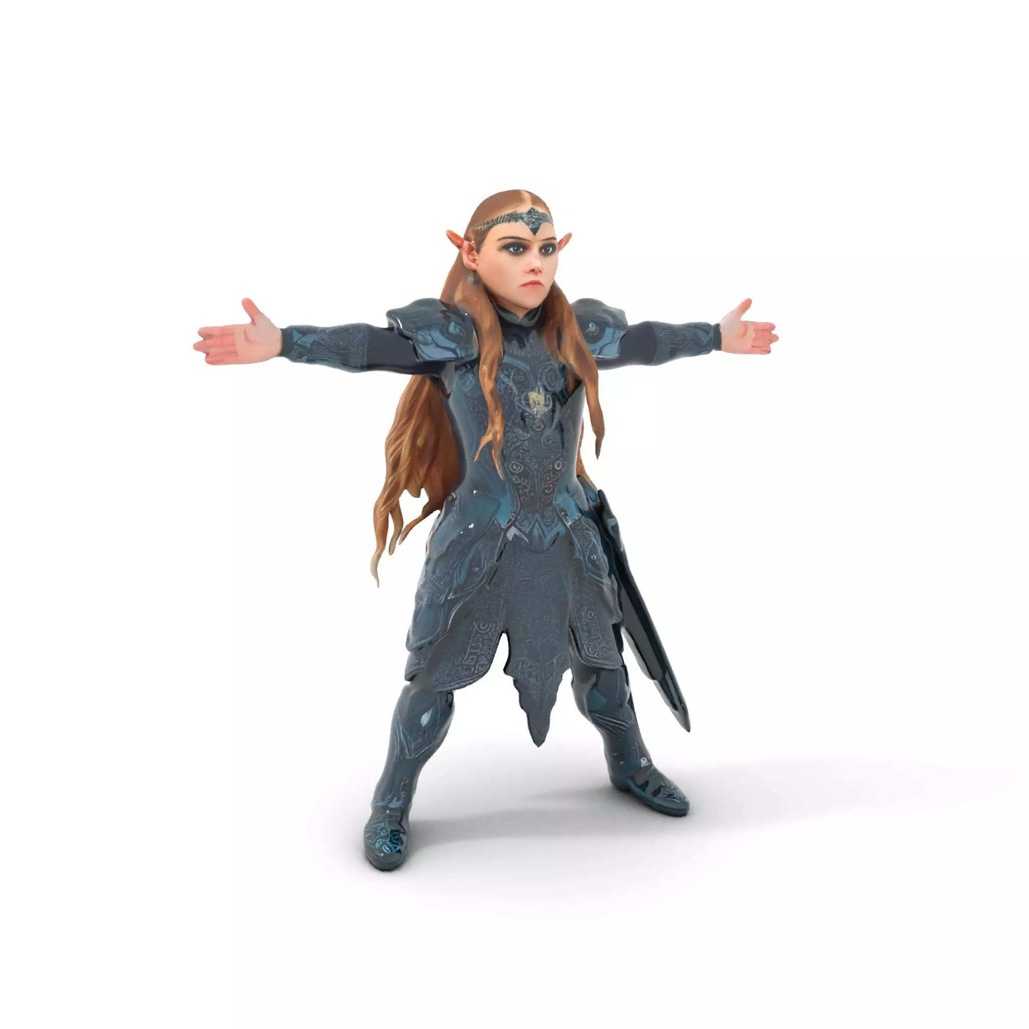 Elven Warrior Armor model pack Low-poly 3D model_0