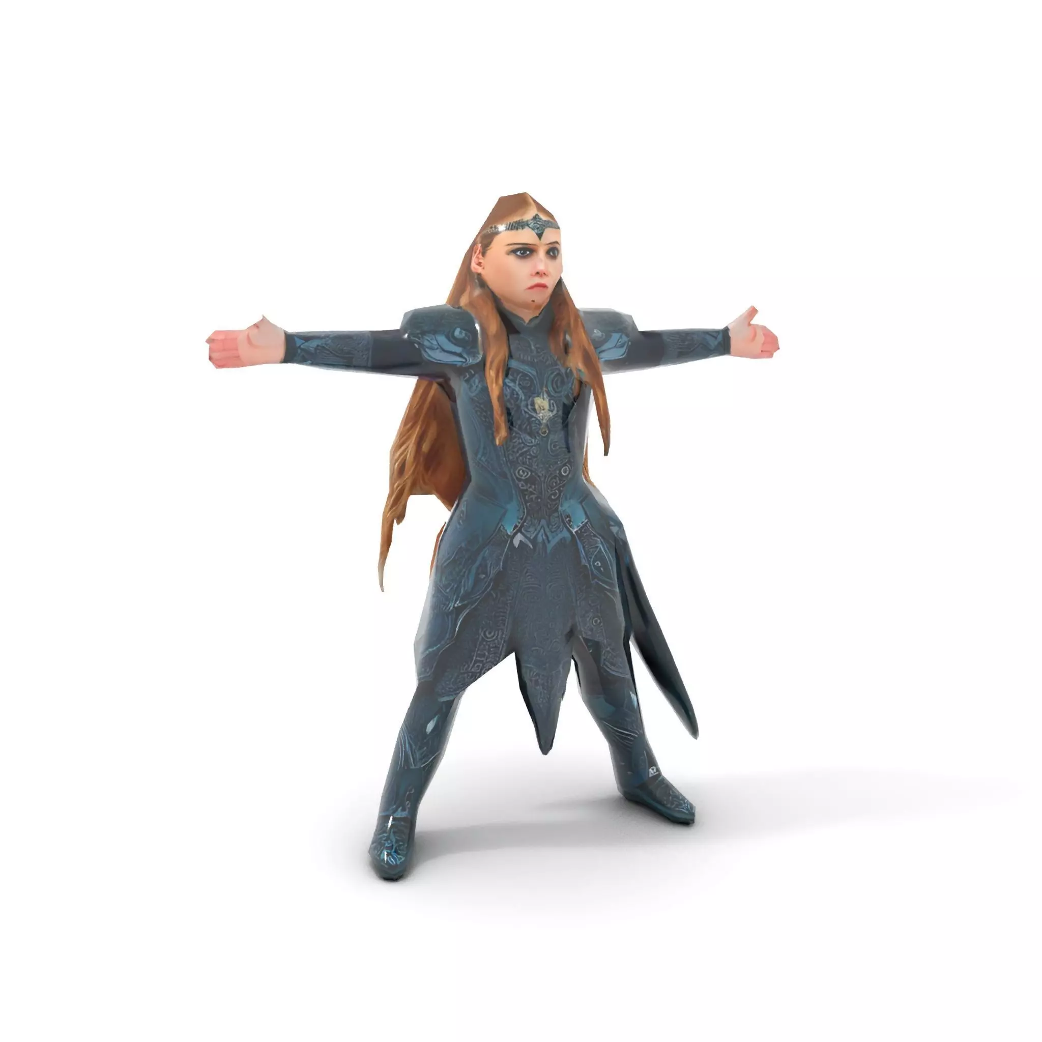 Elven Warrior Armor model pack Low-poly 3D model_13