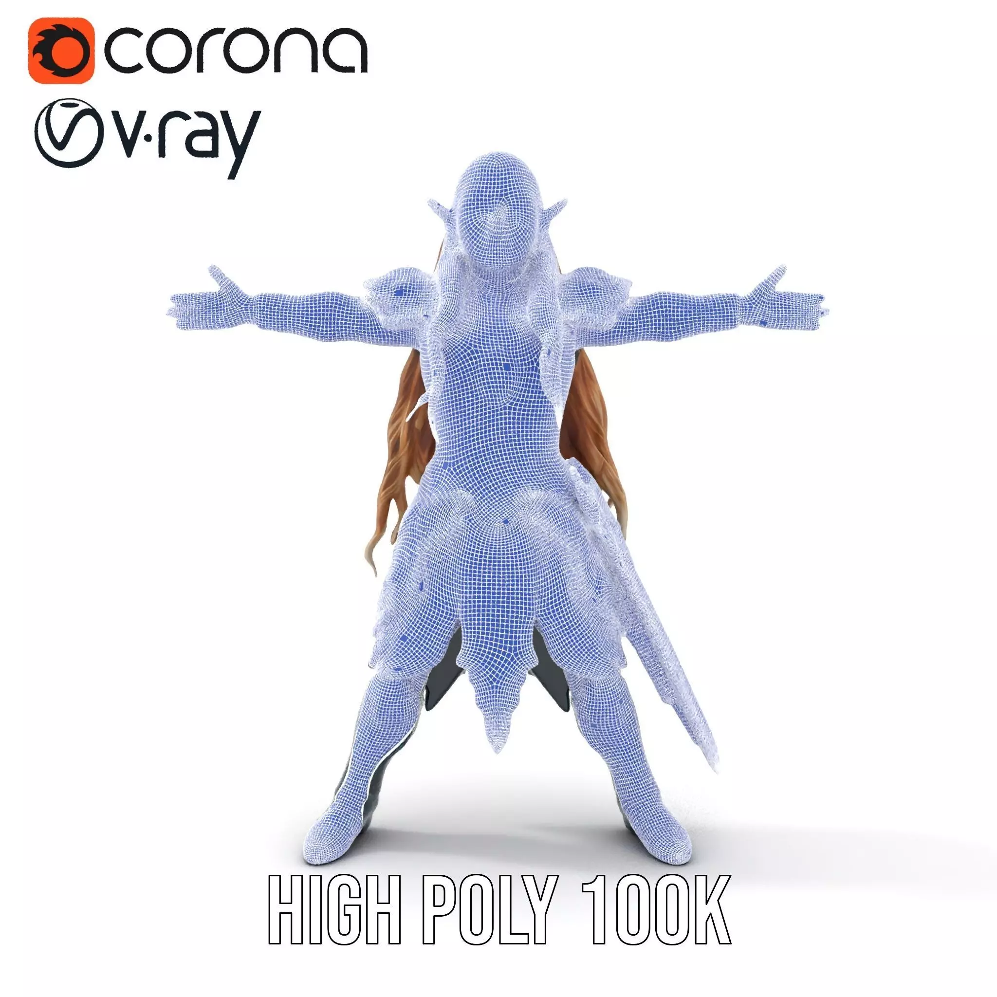 Elven Warrior Armor model pack Low-poly 3D model_34