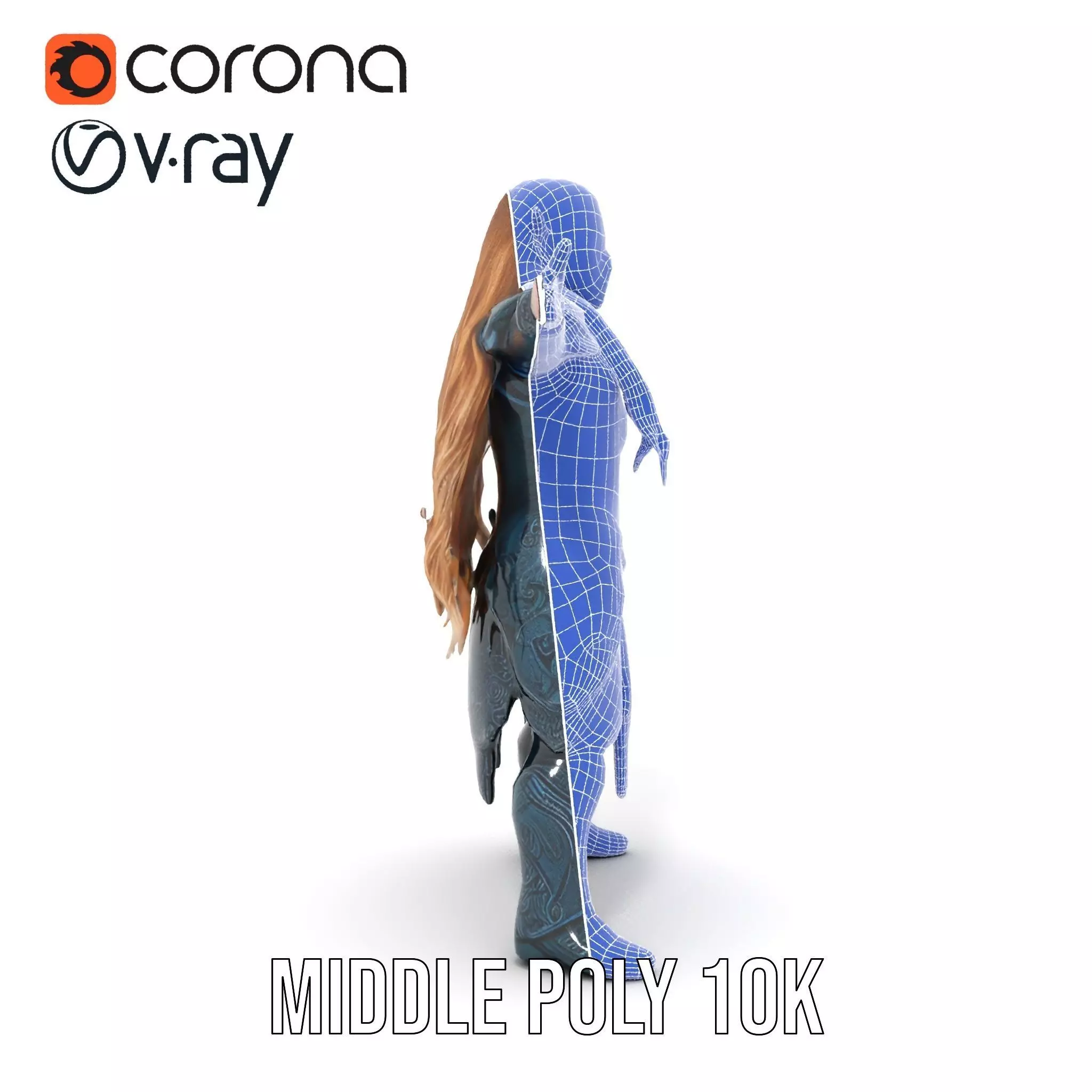 Elven Warrior Armor model pack Low-poly 3D model_28