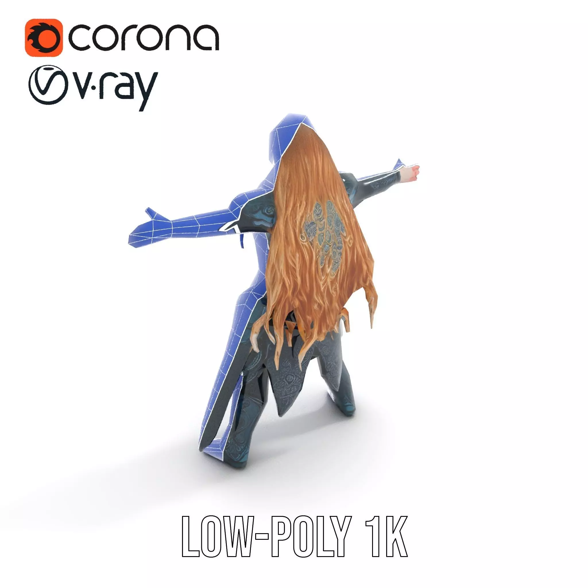 Elven Warrior Armor model pack Low-poly 3D model_29