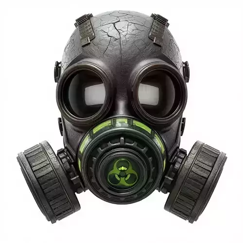 Biohazard Gas Mask 3D Model Contaminated Zone Survival