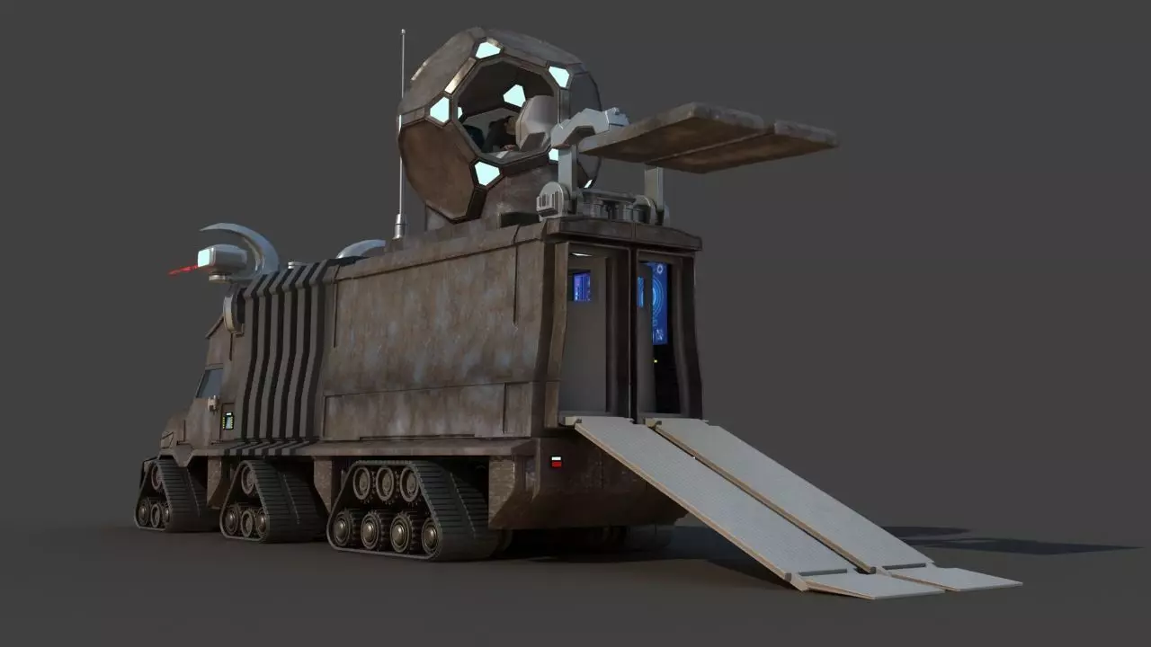 Futuristic Science Truck 3D model_36