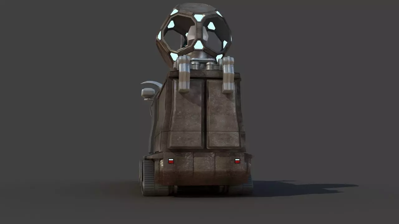 Futuristic Science Truck 3D model_5
