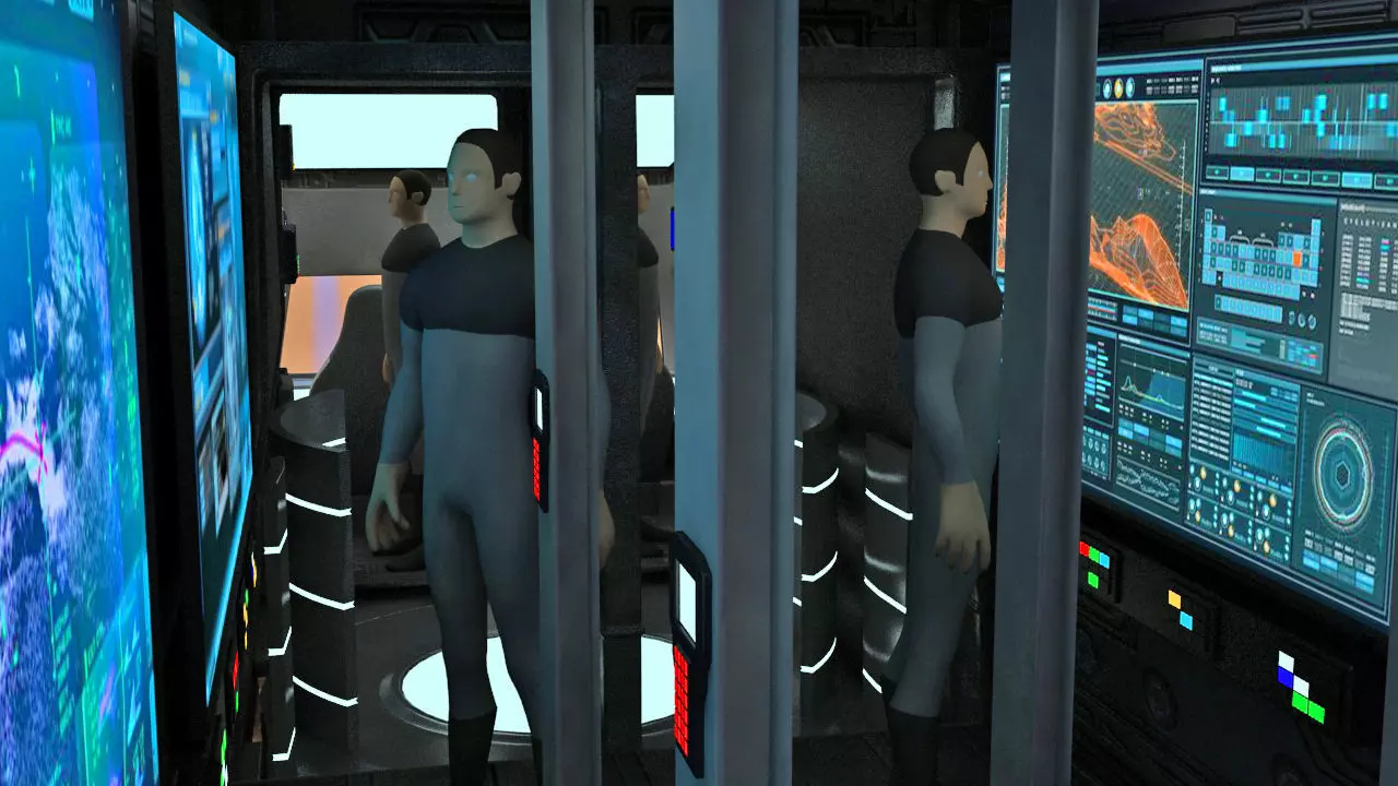 Futuristic Science Truck 3D model_43