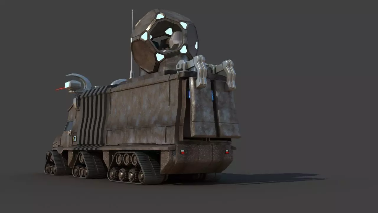 Futuristic Science Truck 3D model_16