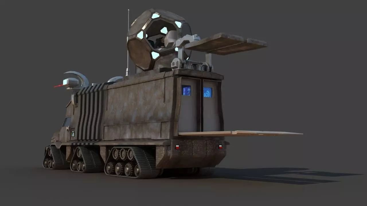 Futuristic Science Truck 3D model_24
