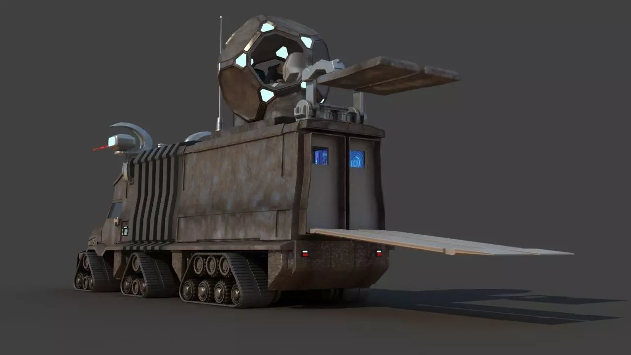 Futuristic Science Truck 3D model_28