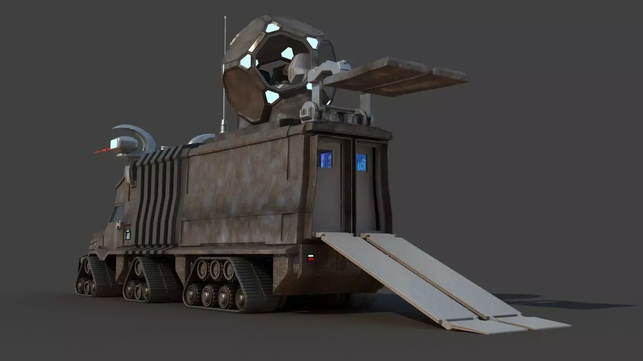 Futuristic Science Truck 3D model_35