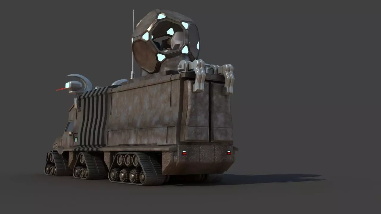 Futuristic Science Truck 3D model_13