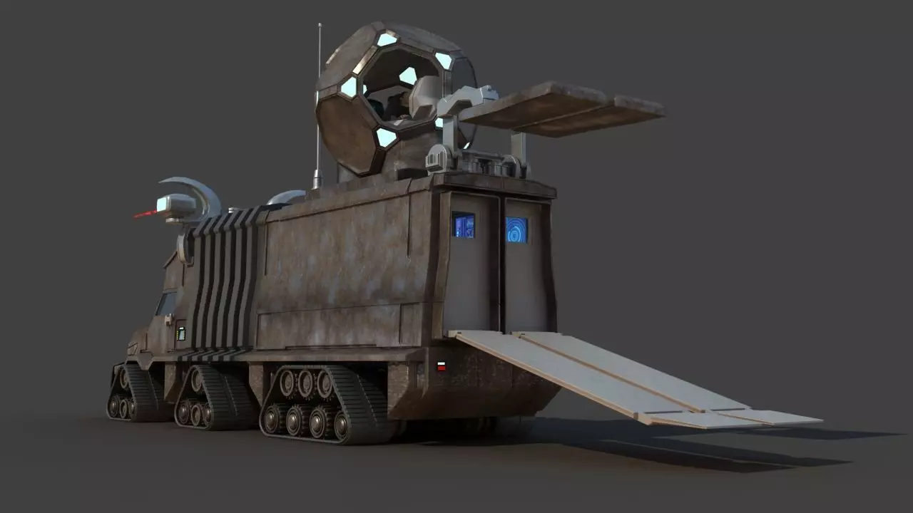 Futuristic Science Truck 3D model_30