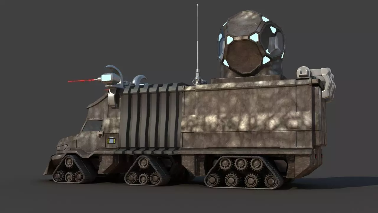 Futuristic Science Truck 3D model_7