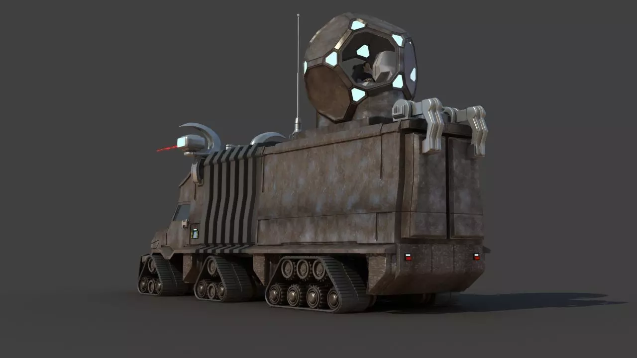 Futuristic Science Truck 3D model_6