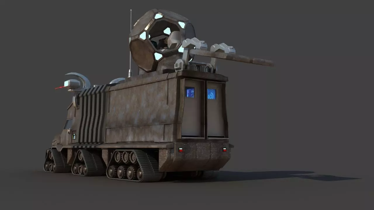 Futuristic Science Truck 3D model_20