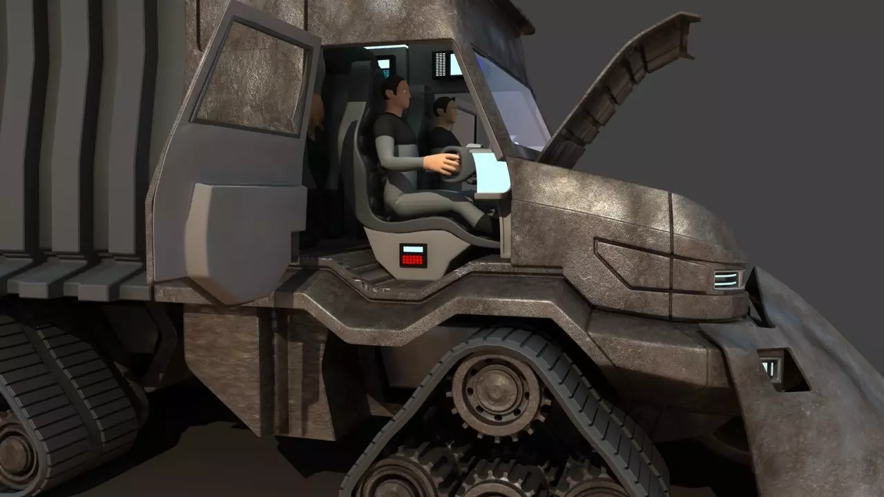 Futuristic Science Truck 3D model_62