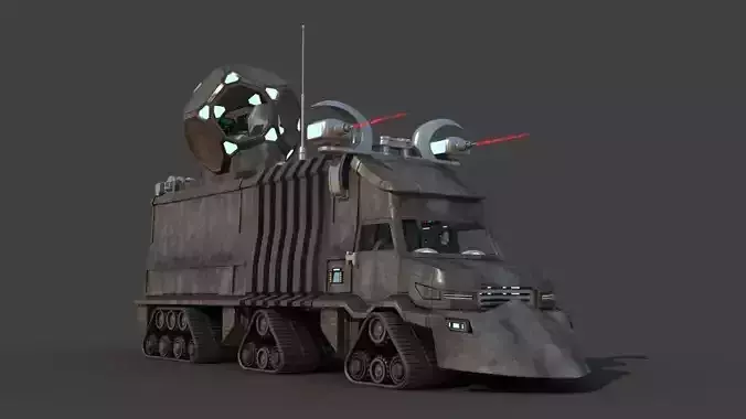 Futuristic Science Truck 3D model