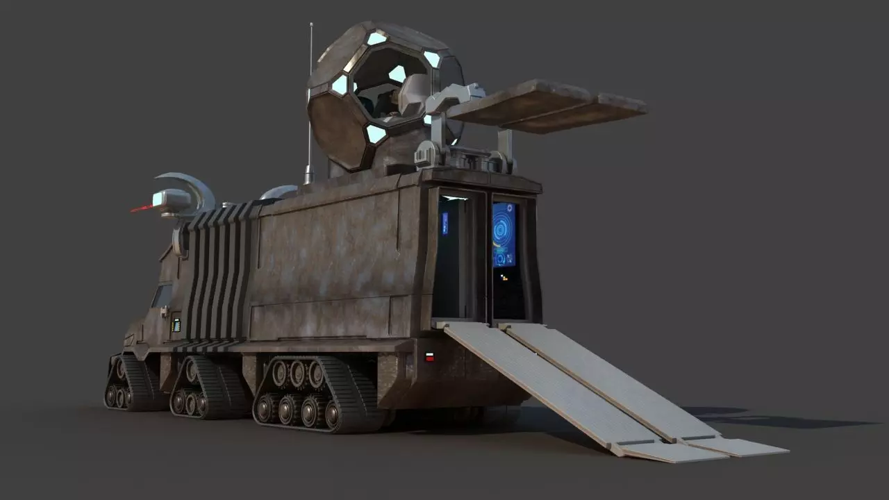 Futuristic Science Truck 3D model_40